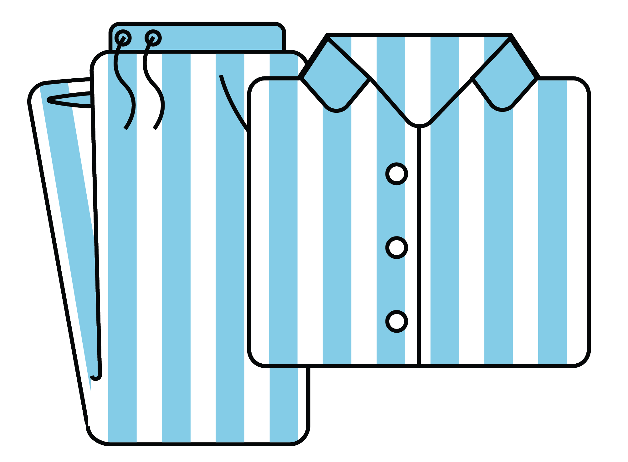 A set of stripey pyjamas.