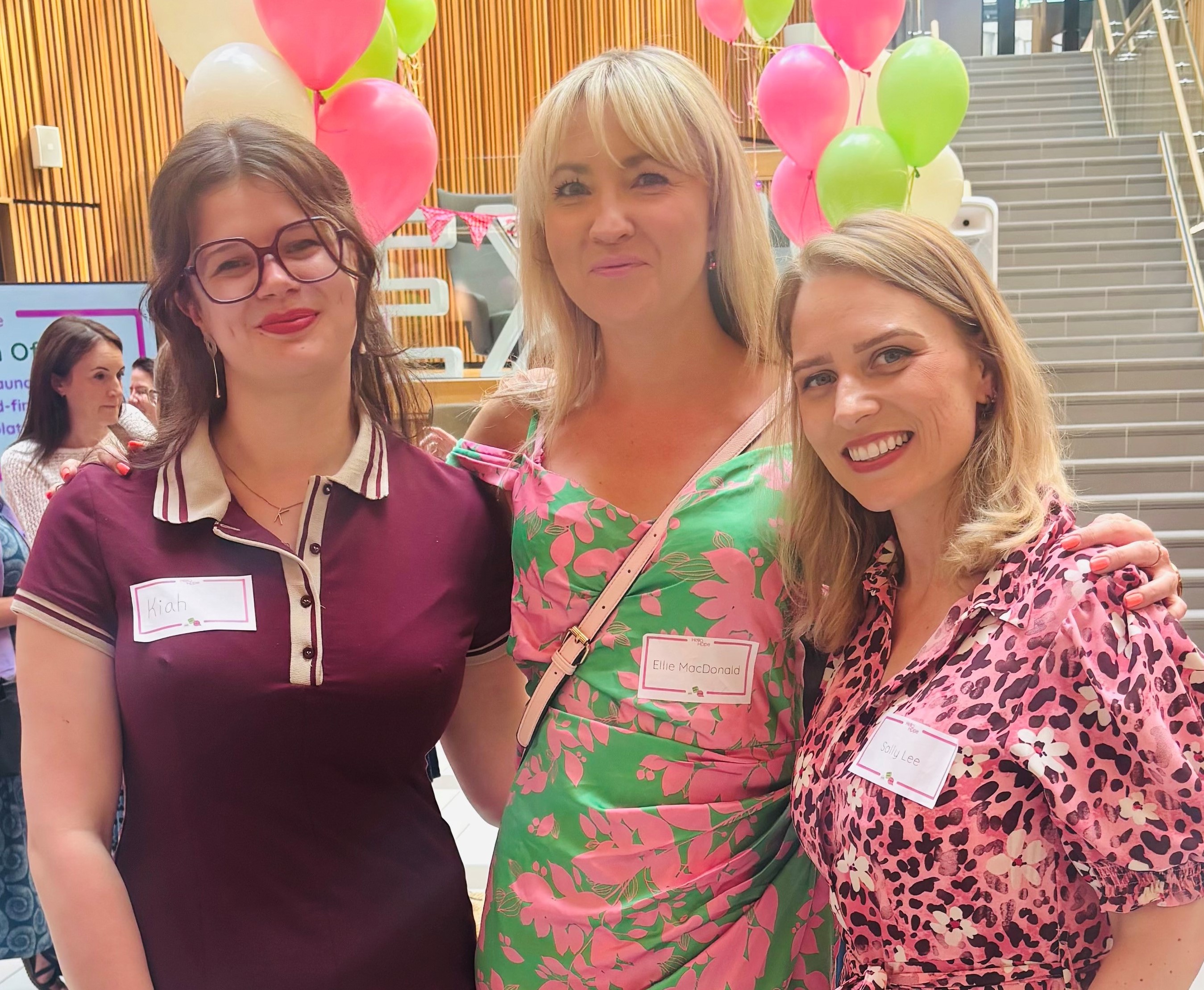 Kiah Hamilton, Ellie McDonald and Sally Lee at the event