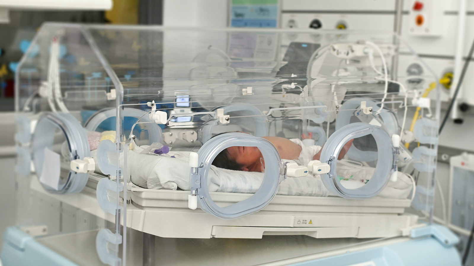 Baby in incubator