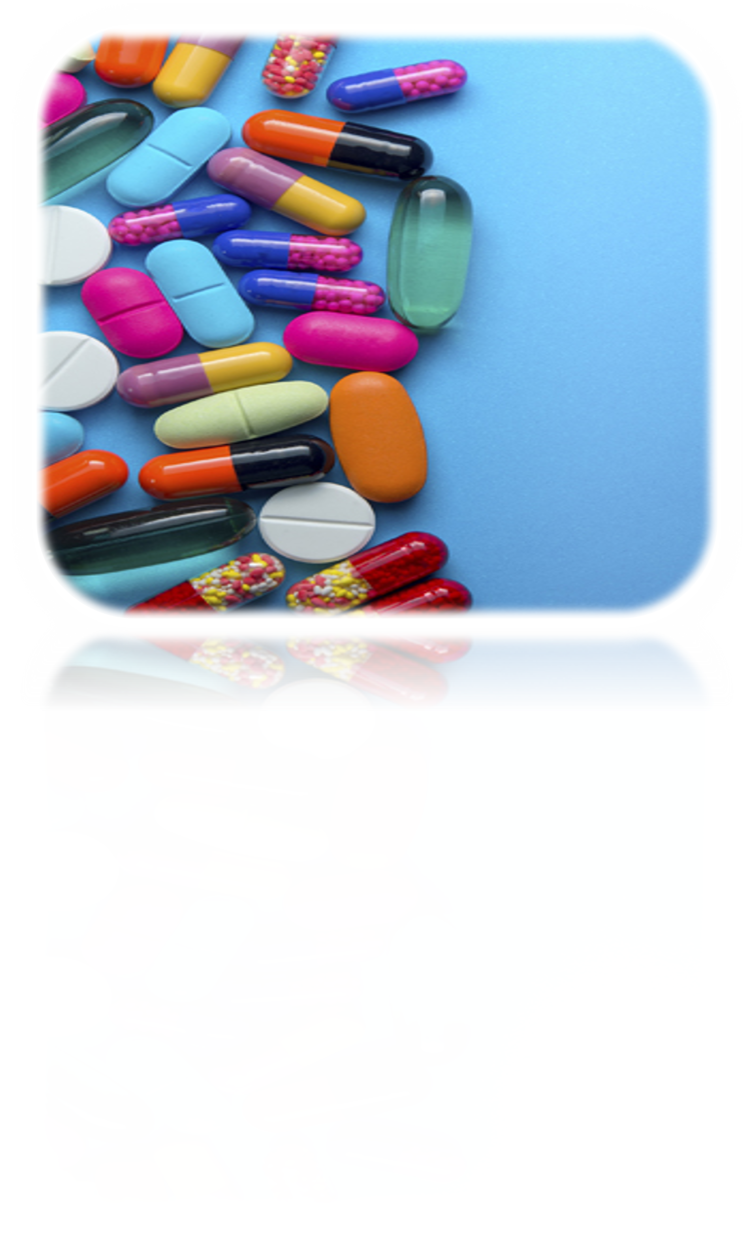 An image of a variety of multi-colored prescription medication 