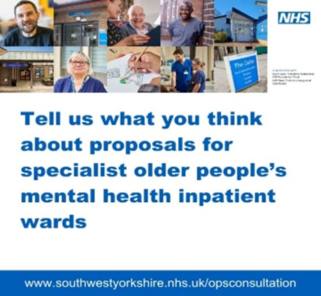 tell us what you think about proposals for specialist older people's mental health inpatient wards