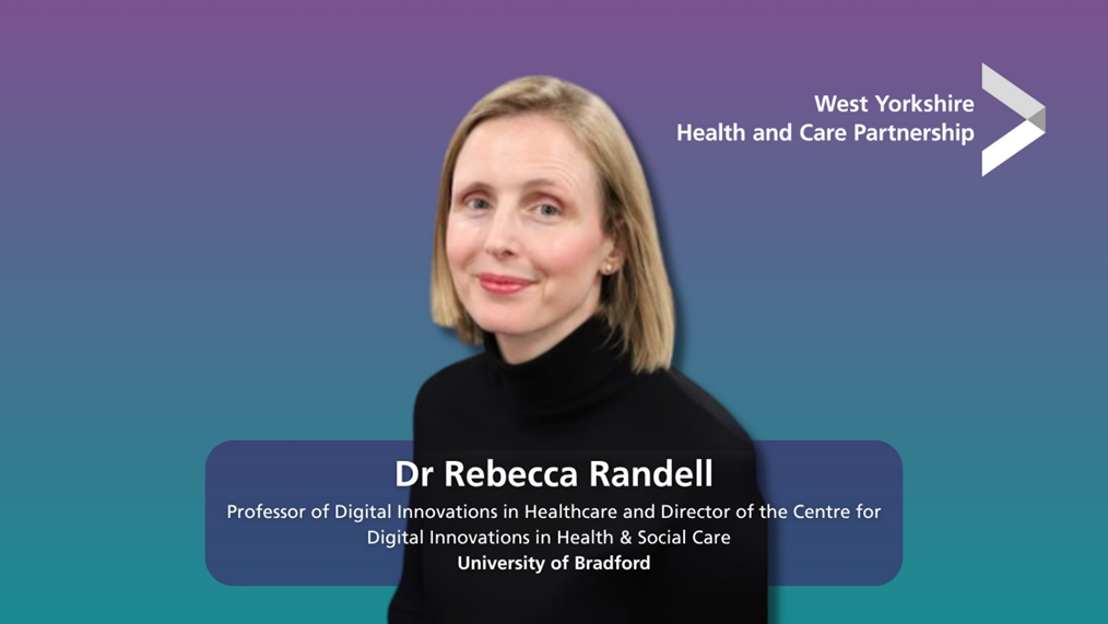 Image of Rebecca Randell, Professor of Digital Innovations in Healthcare and Director of the Centre for Digital Innovations in Health and Social Care at the University of Bradford.