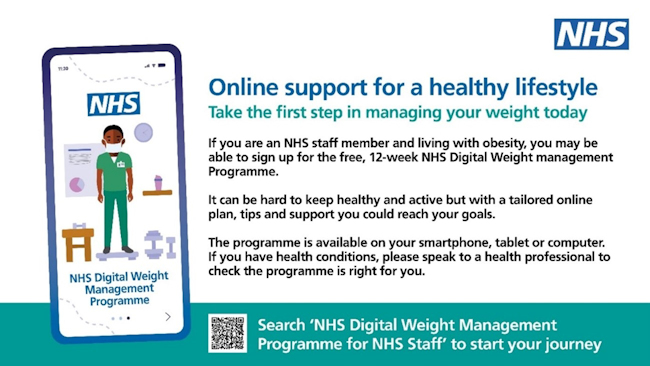 Online support for a health lifestyle