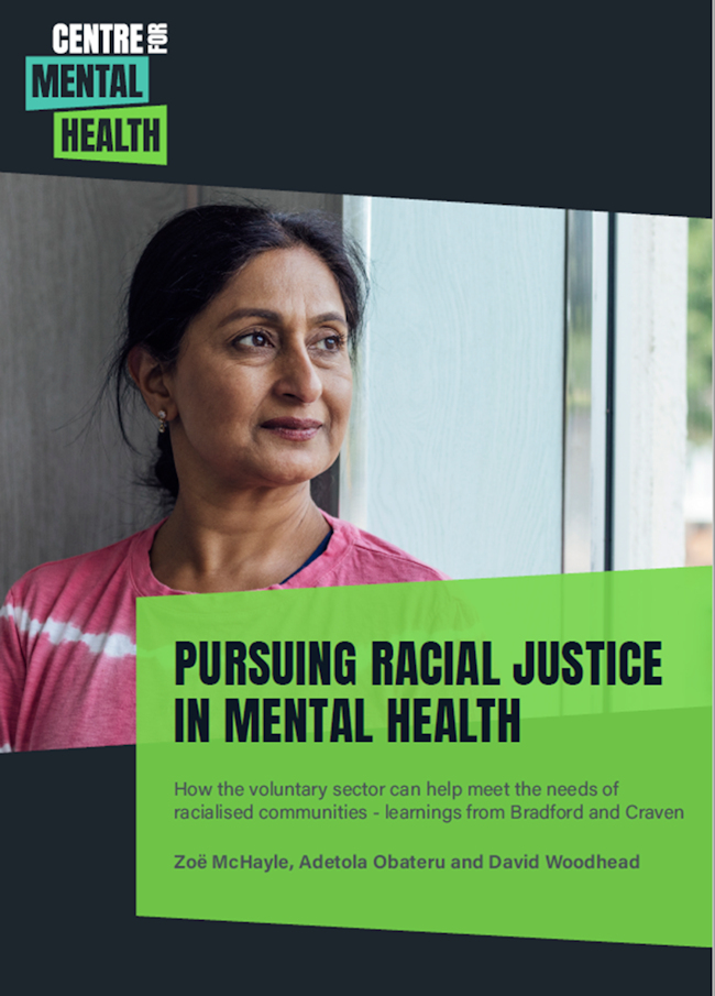 pursing racial justice in mental health - report front cover