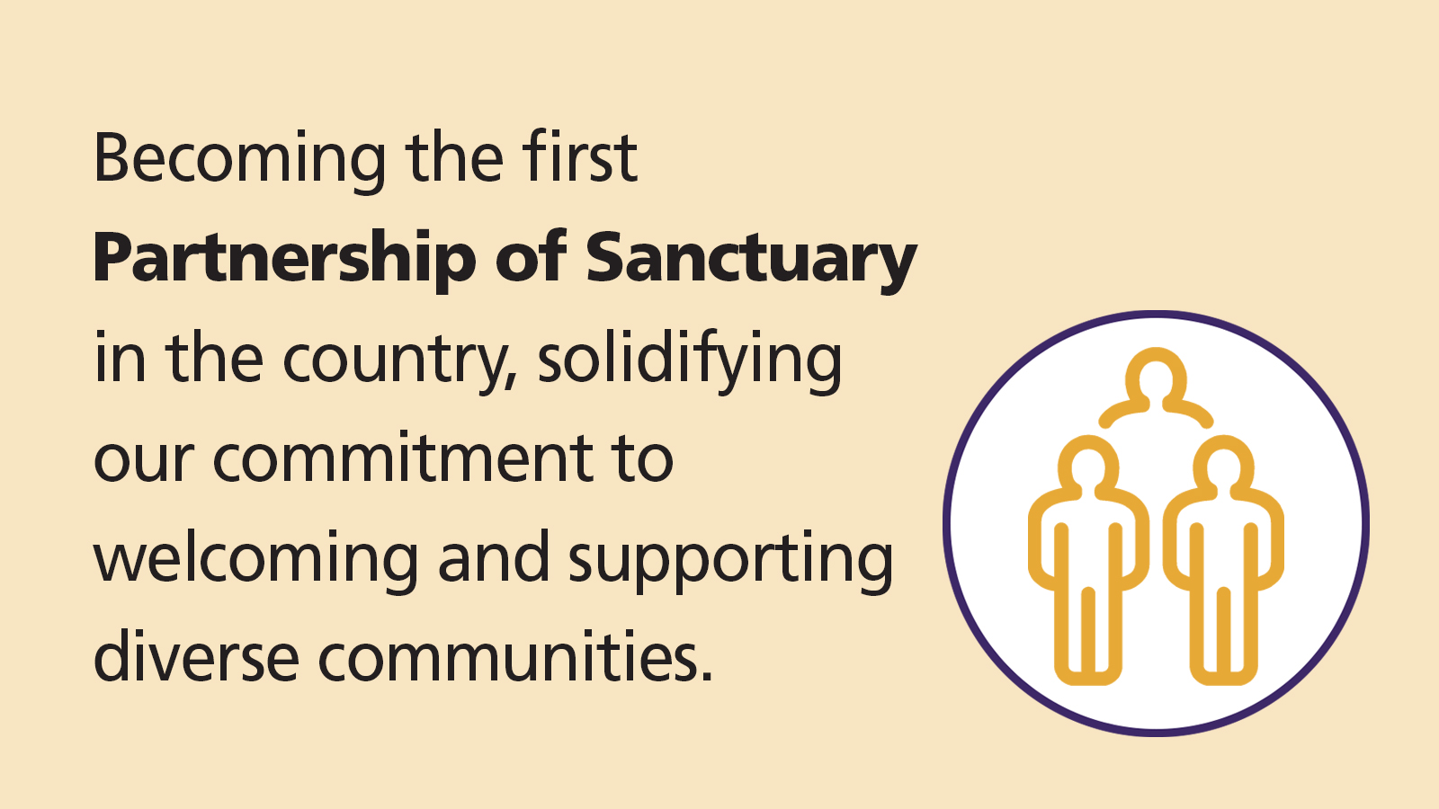 Becoming the first Partnership of Sanctuary in the country, solidifying their commitment to welcoming and supporting diverse communities.